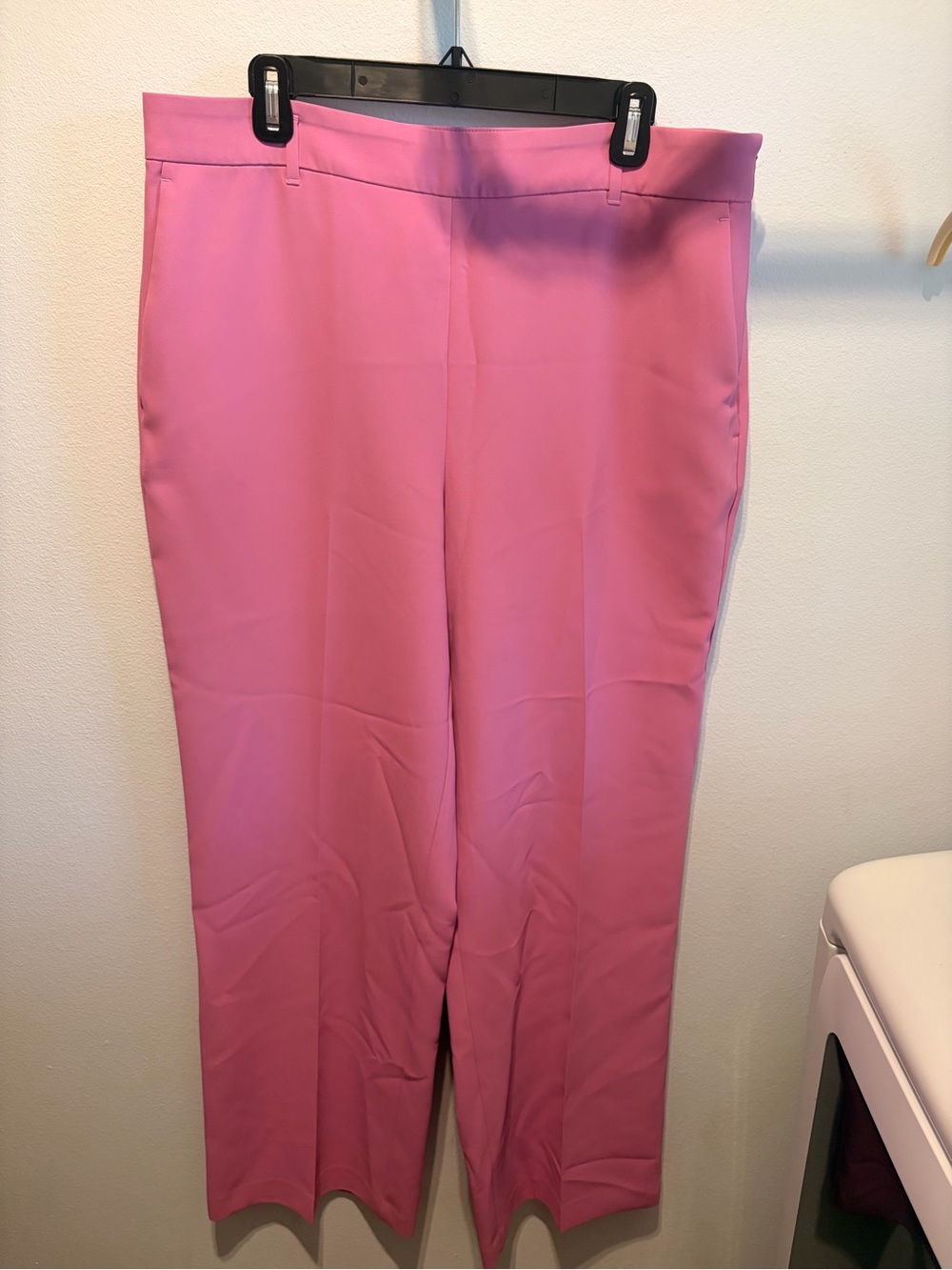Ann Taylor Hot Pink Straight-Leg Trousers